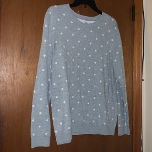 *3 for $25* Gray w/ pink poker dots Croft&Barrow Sweater size women L
